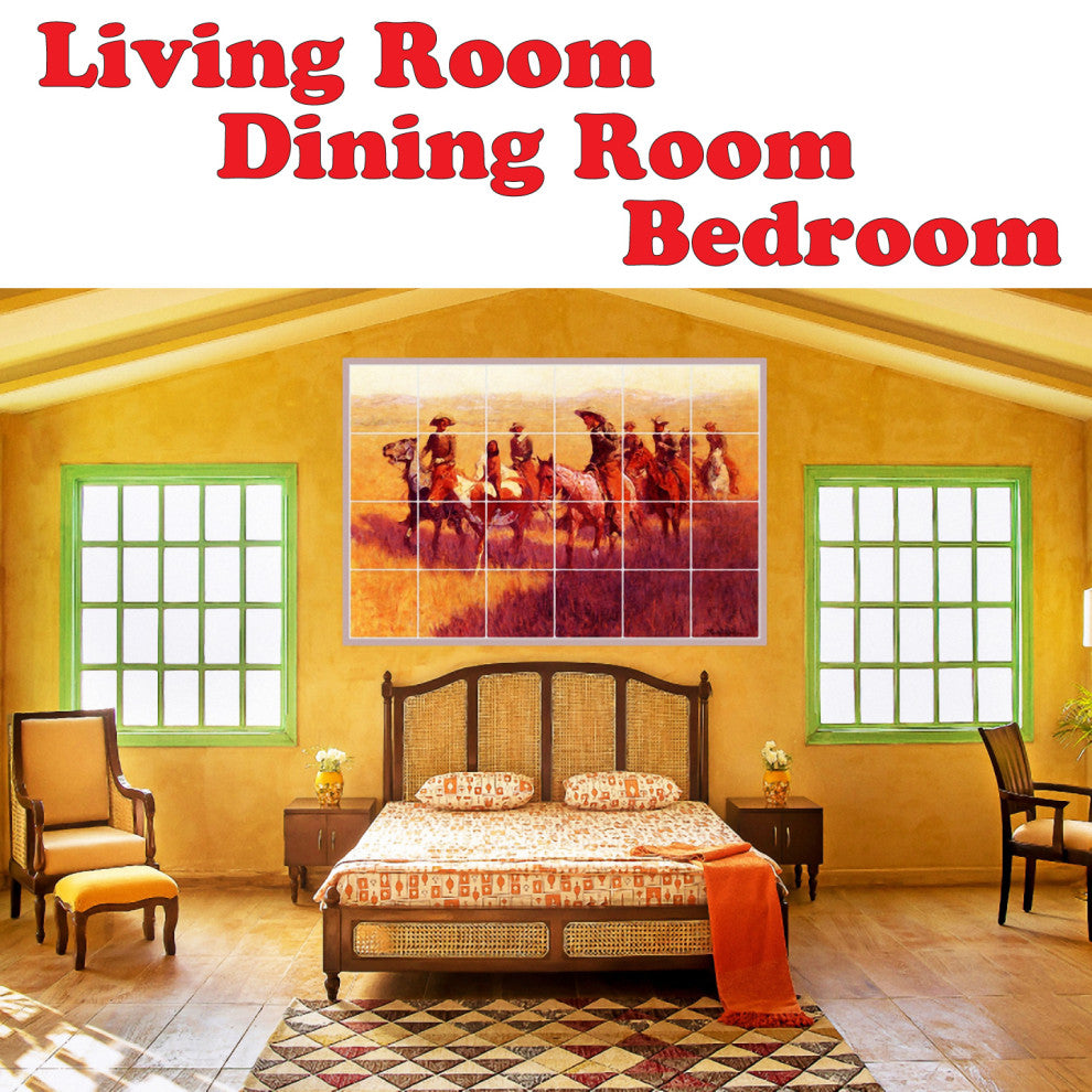 Trees Ceramic Tile Wall Mural HZ501008-34L. 24" x 32"