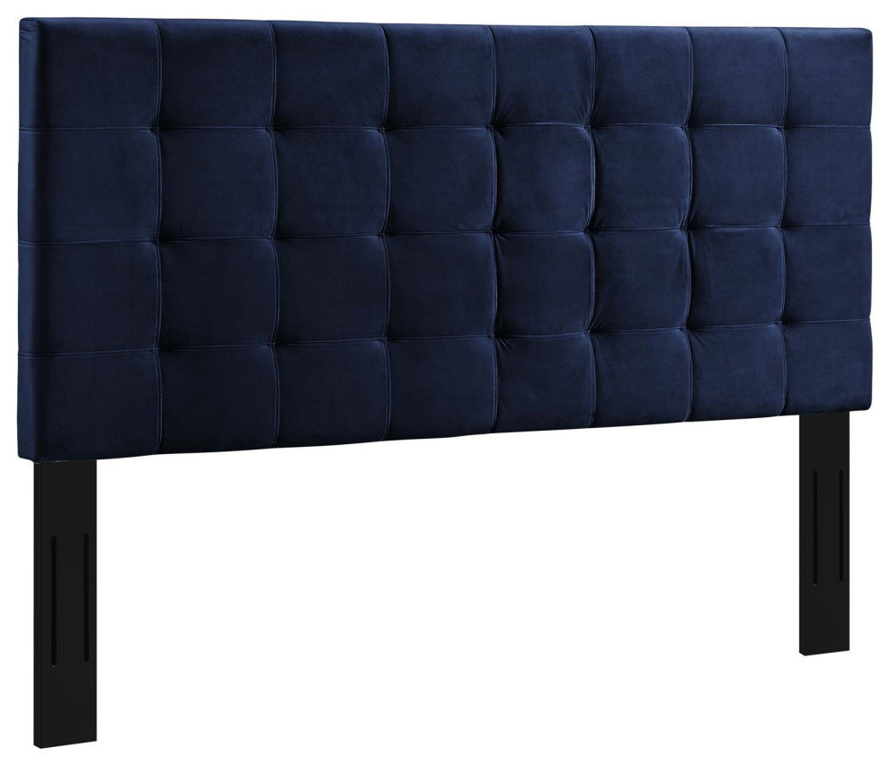 Paisley Tufted King and California King Upholstered Performance Velvet Headboard