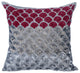Gray Decorative Pillow Covers 22"x22" Silk, Cranberry Space