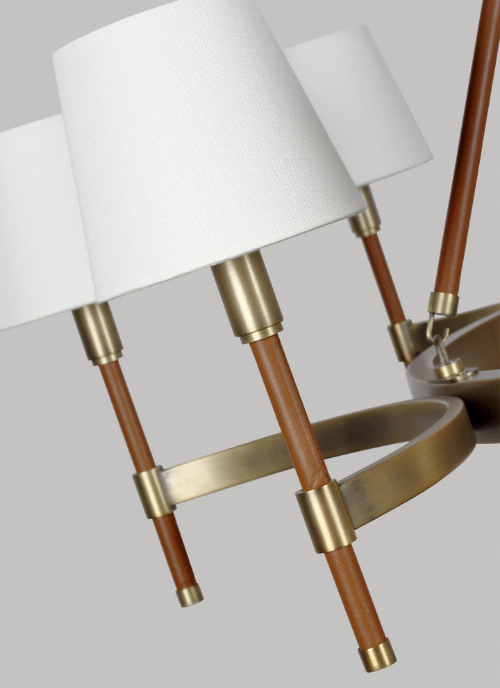 Katie Large Chandelier, Time Worn Brass