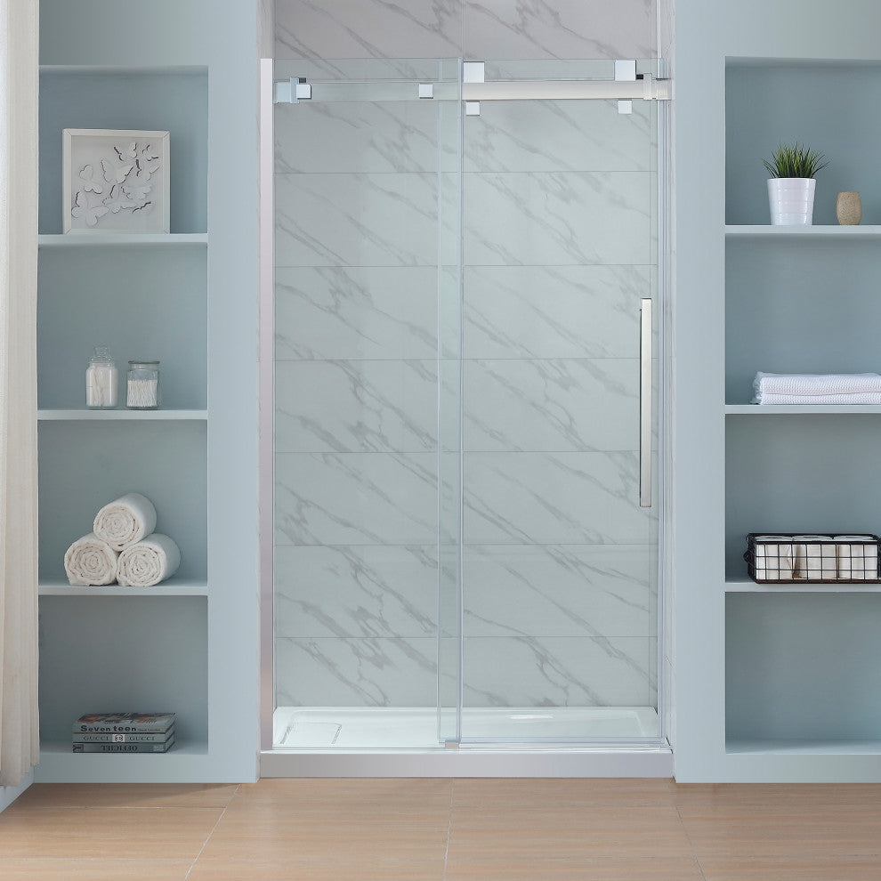 Ove Decors Chester 48x36" 10 mm Alcove Shower Set With Base, Chrome