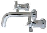Kingston Brass Two-Handle Wall Mount Bathroom Faucet, Polished Chrome