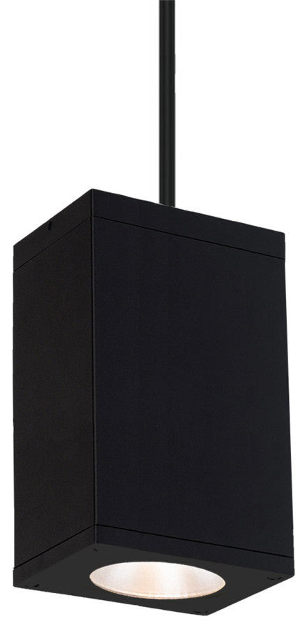 Cube Architectural 6" LED Pendant 19 Deg Beam 3000K 90 CRI, Black