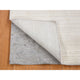 Ivory Modern Stripe Design Hand Loomed Silk With Textured Wool Rug, 2'1"x2'1"