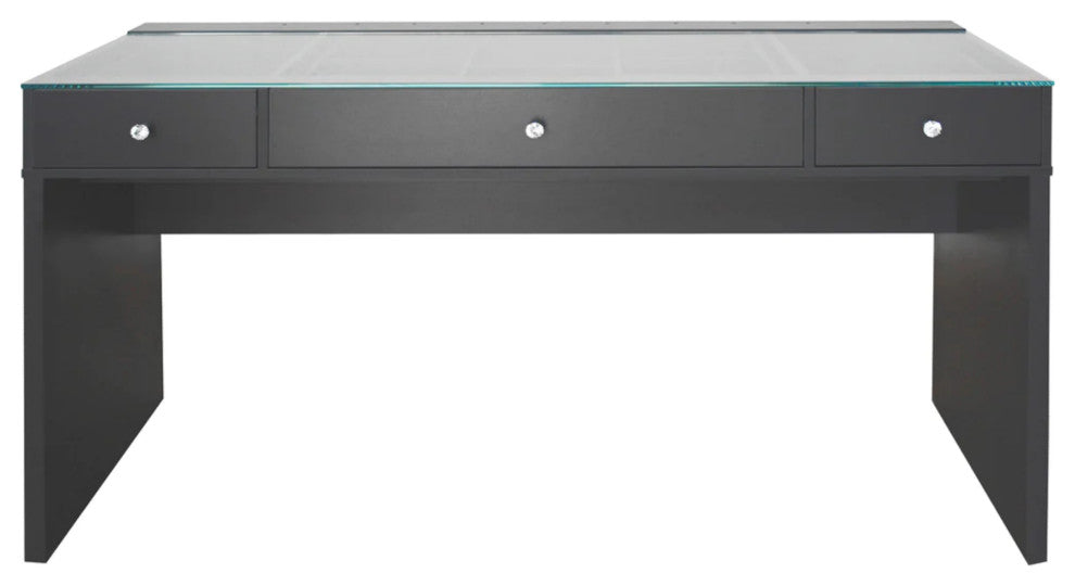 Slaystation Naomi Vanity Desk with Organizer, Charcoal