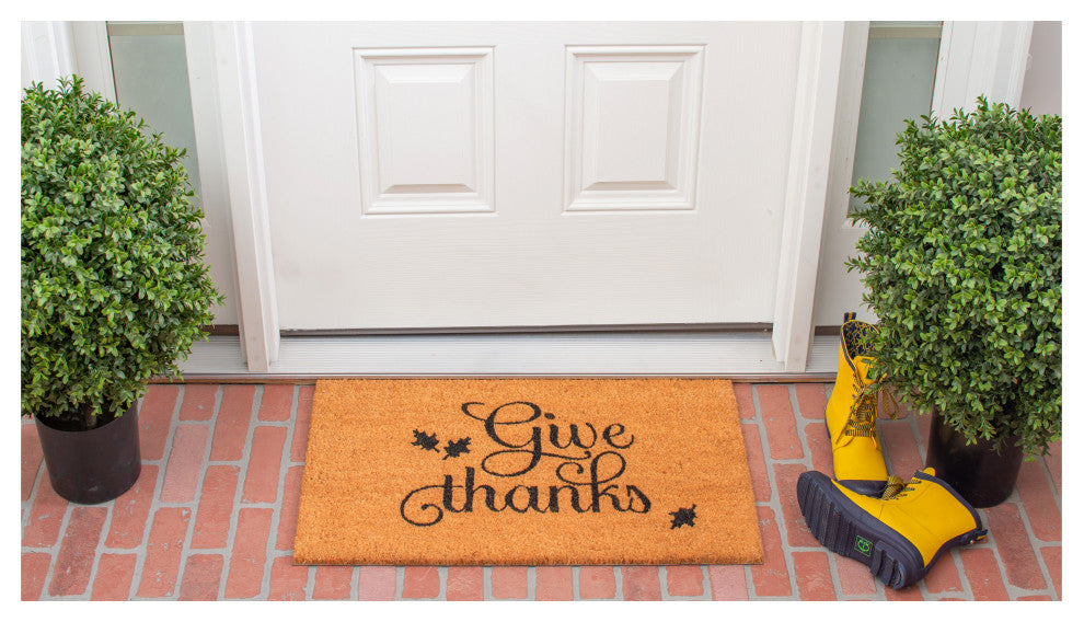 Give Thanks Doormat, 36"x72"