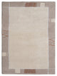 Hand Knotted Tibbati Wool Area Rug Contemporary Beige