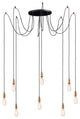 Maxim Early Electric Eight Light Pendant 12128BKAB