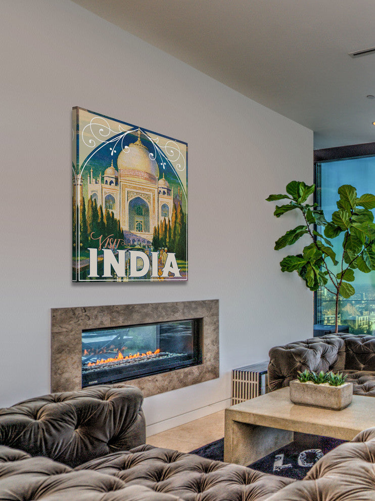 "Visit India" Painting Print on Wrapped Canvas