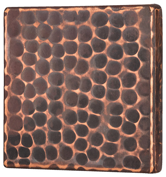 Hammered Copper Tile, 3"x3", Single