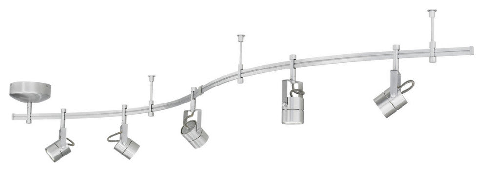 Tech Lighting 800RAL5FCN Rail Kit Five Head Focus Matte Nickel
