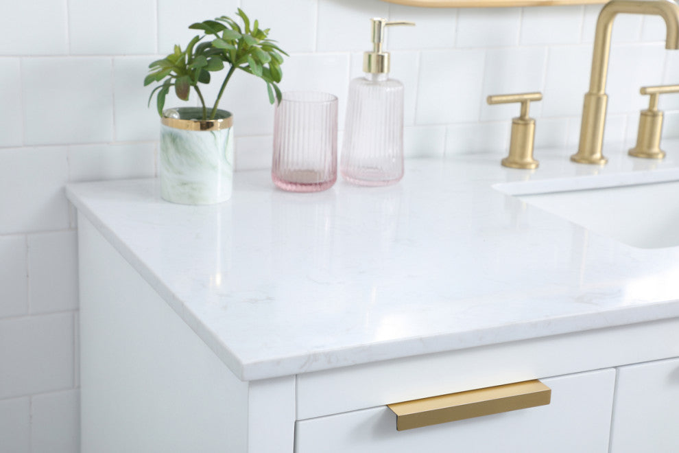 Bethany Single Bathroom Vanity, White, 54"