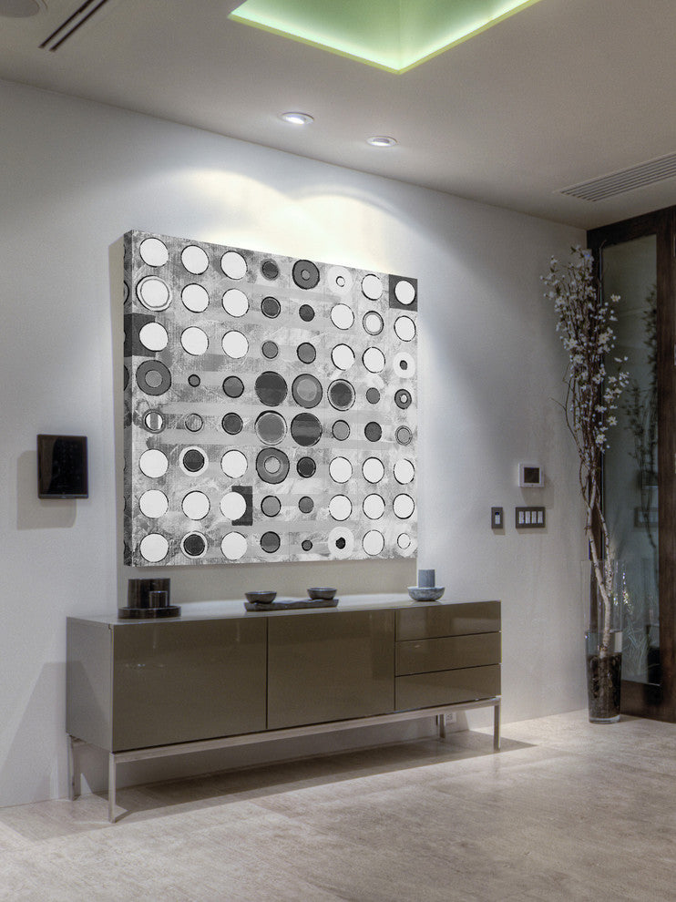 "Inconsistent Circles" Painting Print on Canvas