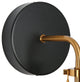 LNC Polished Gold Modern Seeded-Glass Wall Sconce, 1 Light