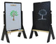 Little Partners Contempo Adjustable Height Art Easel, Charcoal With Natural