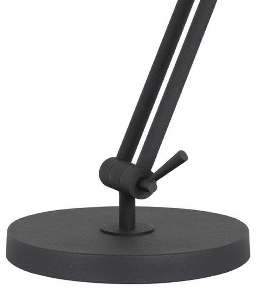 Benzara BM271960 33" Adjustable Modern Industrial Metal Task Desk Lamp, Black
