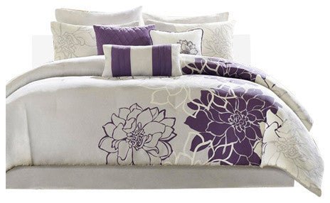 Madison Park Lola Comforter Set in Purple