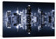"Double Sided Manhattan Skyline Blue Night" by Philippe Hugonnard, 40x26x1.5