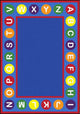 Kid Essentials Rug, Alphabet Spots, Multicolored, 5'4"x7'8"