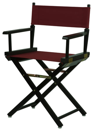 018" Director's Chair Black Frame-Burgundy Canvas