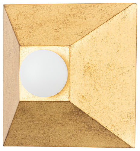 Max 1 Light Wall Sconce Vintage Gold Leaf