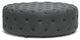 Cardiff Linen Tufted Ottoman, Gray