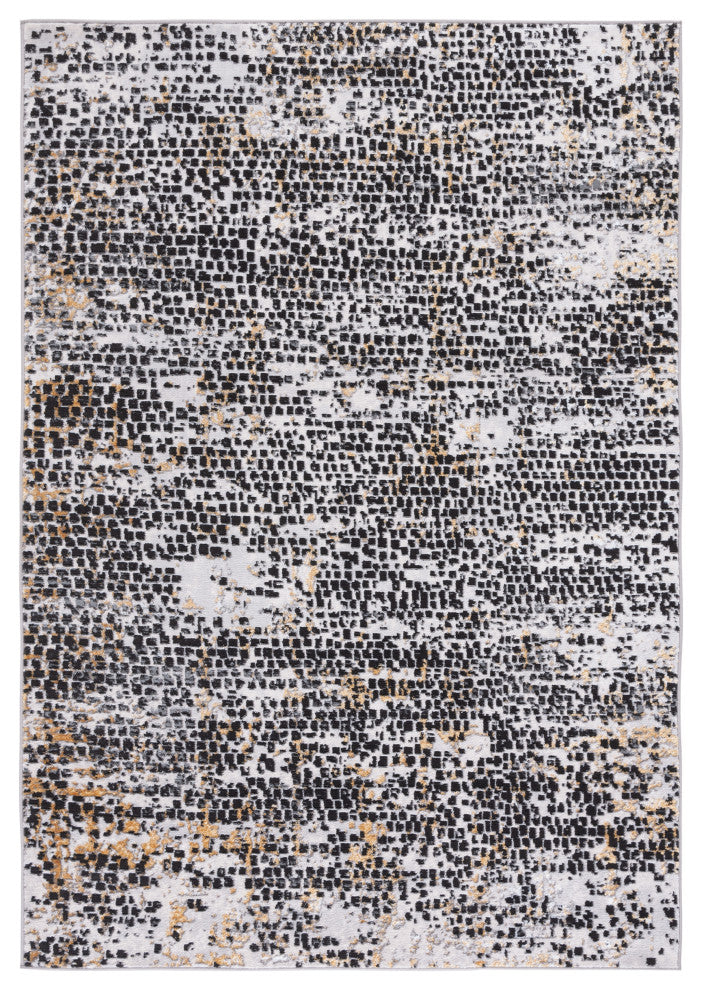Safavieh Amelia Collection, ALA254 Rug, Charcoal/Gold, 4'5"x6'5"