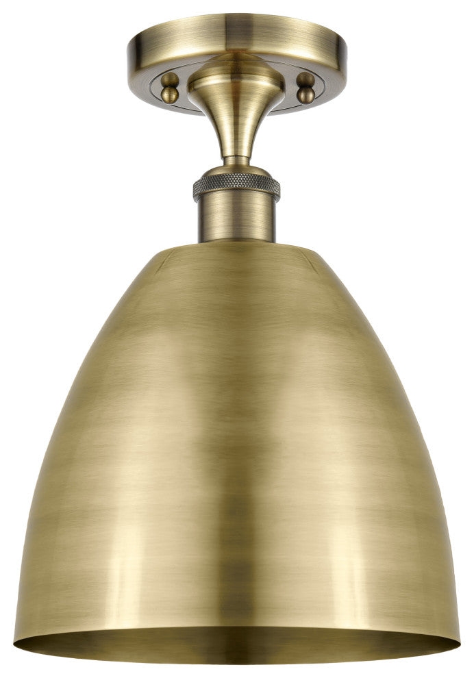 Ballston Dome Semi-Flush Mount, Antique Brass, Antique Brass