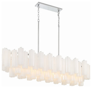 Crystorama Lighting Group ADD-317-WH Addis 14 Light 52"W Crystal - Aged Brass