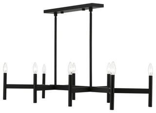 Livex Lighting Black 8-Light Linear Chandelier