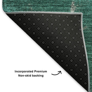 Premium Machine Washable Mayfield AMF645 Teal 8' x 10' Rug