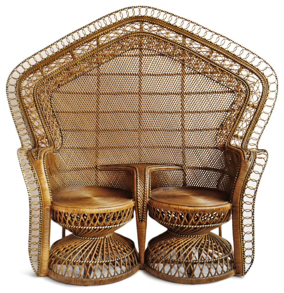 Tea Stained Double Peacock Chair