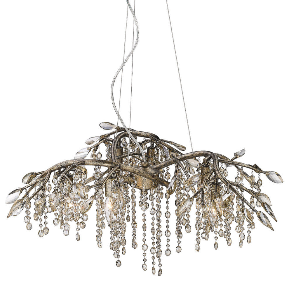 Golden Lighting Autumn Twilight Mystic Gold 6 Light Chandelier