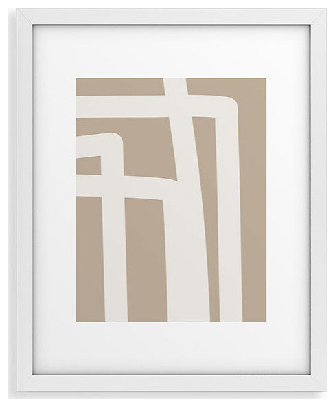 The Old Art Studio Neutral Abstract 5B Framed Art Print, 13x19"