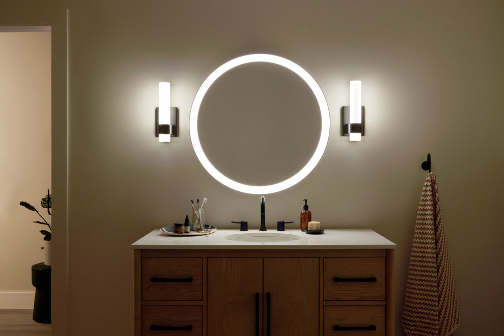 Izza 13.25" 1 Light LED Wall Sconce, Matte Black