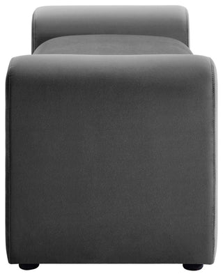 Waverly Performance Velvet Bench - Gray