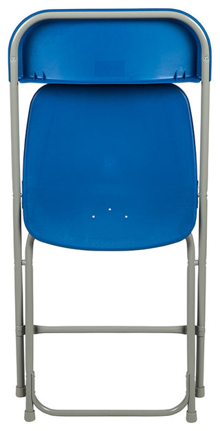 Hercules Series Plastic Folding Chair - 2 Pack 650LB Weight Capacity, Blue