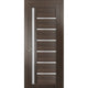 Sliding Pocket Door 18 x 96 Frosted Glass, Quadro 4088 Chocolate Ash, Rail