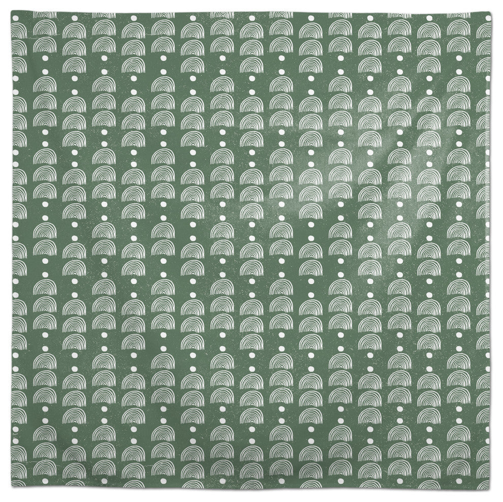 Rainbow Pattern Green 4 58x58 Tablecloth