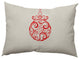 Fancy-Bulb Decorative Throw Pillow, Red, 14"x20"