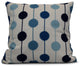 Brady Beads, Stripe Print Outdoor Pillow, Navy Blue, 16"x16"