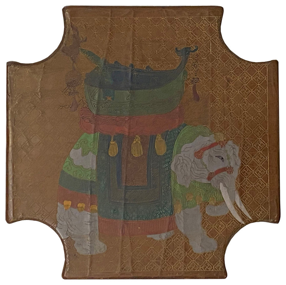 Chinese Light Copper Brown Elephant Graphic Box Hws1978
