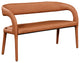 Sylvester Faux Leather Bench, Cognac