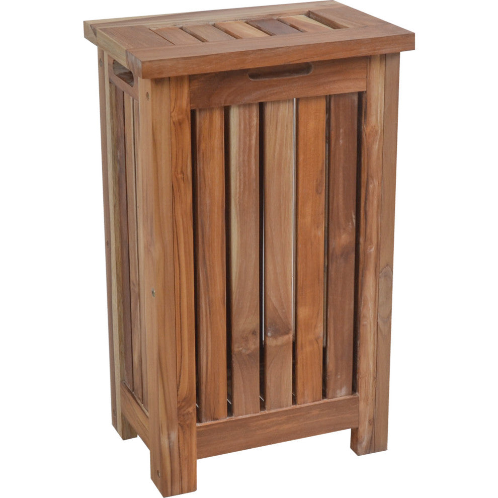 EcoDecors Eleganto 15" Wide LaundryHamper H-005, Brown