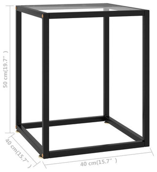 vidaXL Coffee Table End Table Living Room Sofa Table Black Tempered Glass