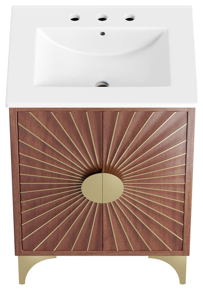 Daylight 24" Bathroom Vanity, White Walnut