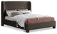 Penny Bed, Brown, Queen, Boucle Fabric