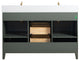 Vanity Art Bathroom Vanity With Sink, Vintage Green, 54" Double