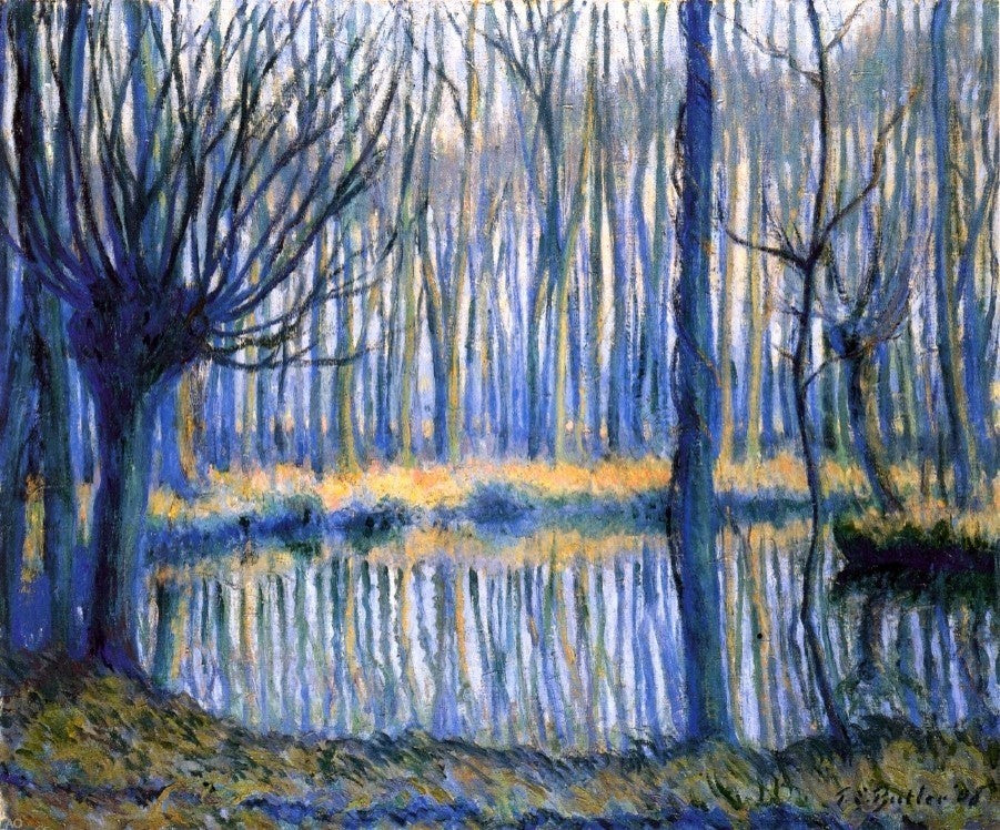 Theodore Earl Butler The Epte, Giverny Premium Canvas Print