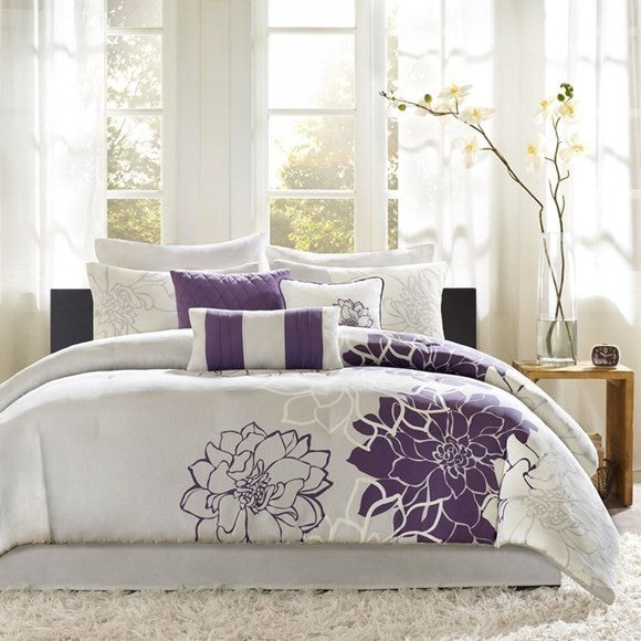 Madison Park Sateen Printed Comforter 7-Piece Set, California King